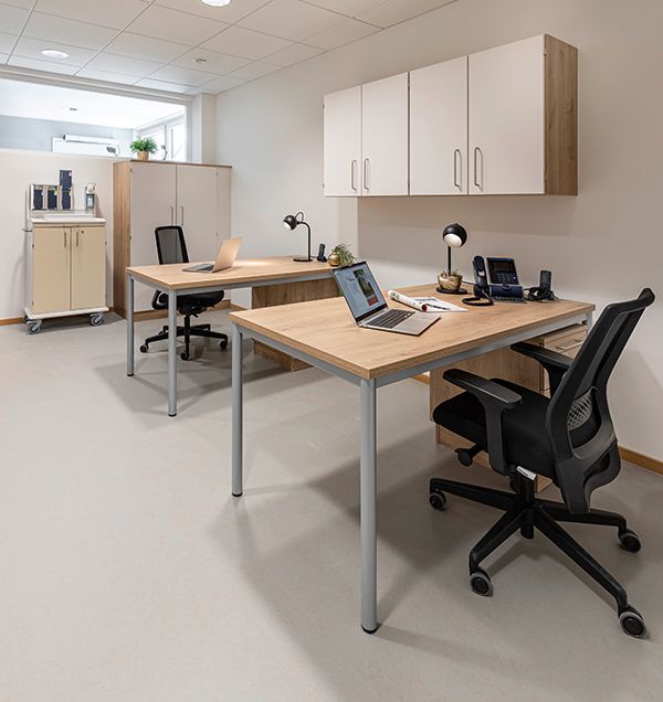 Innenarchitektur des Dienstzimmers, Pflegefotografie Hechinger Eck Tübingen