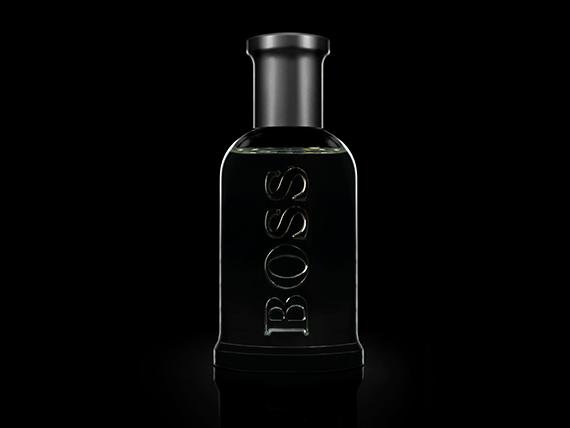 High-End Produktfotografie Hugo Boss Parfüm Flakon